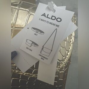 ALDO  Metallic Gold Small/ Convertibleq Bag